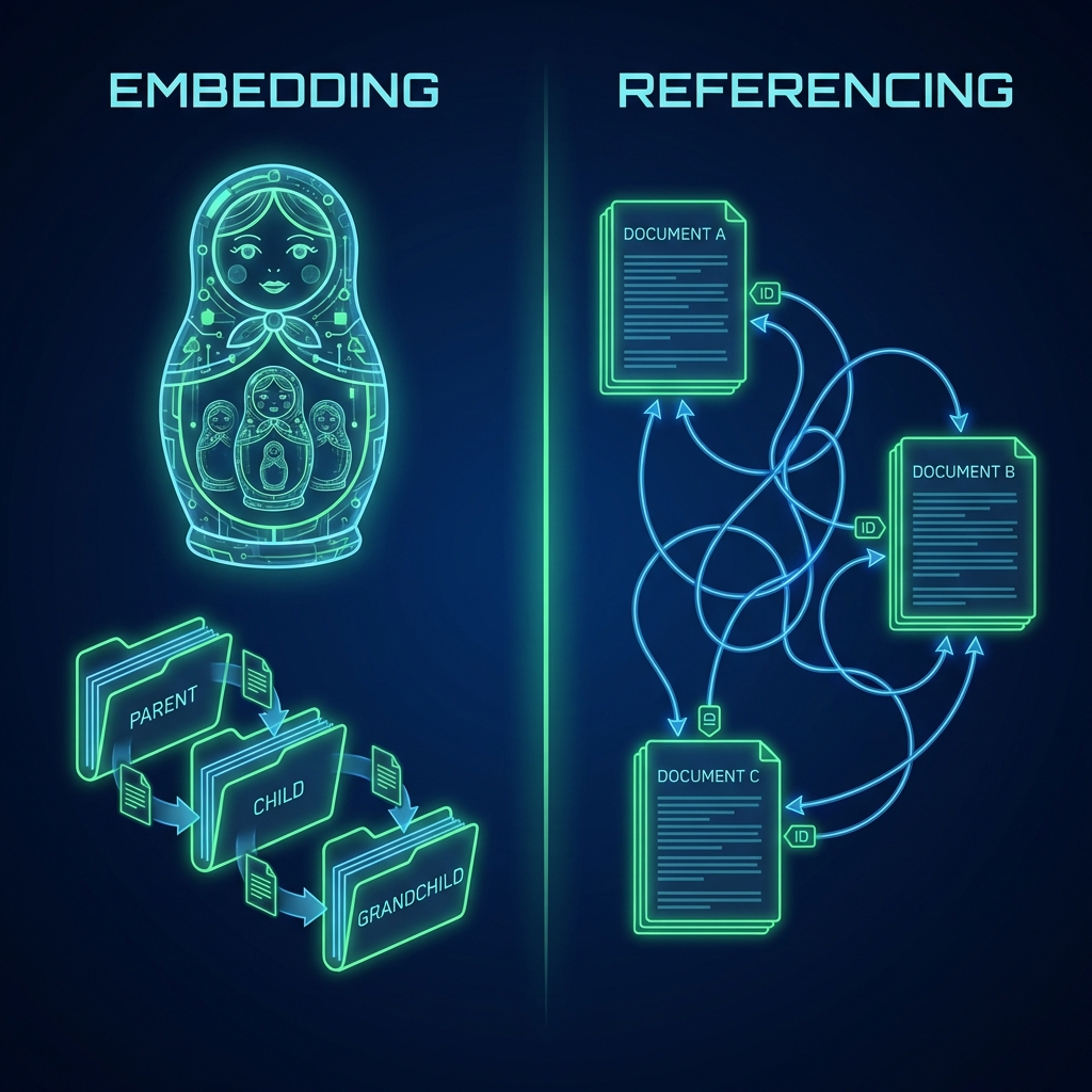 Embedding vs Referencing Visualization